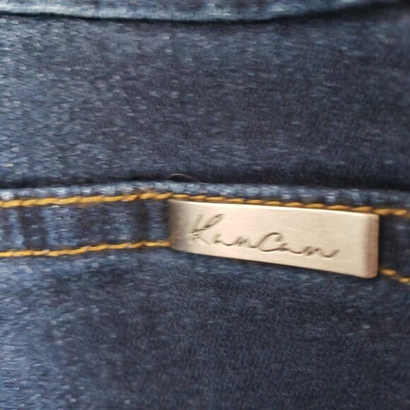 KanCan Womens Size 33 High Rise Bootcut Jean Dark Wash Whiskering  Stretch - Picture 3 of 6
